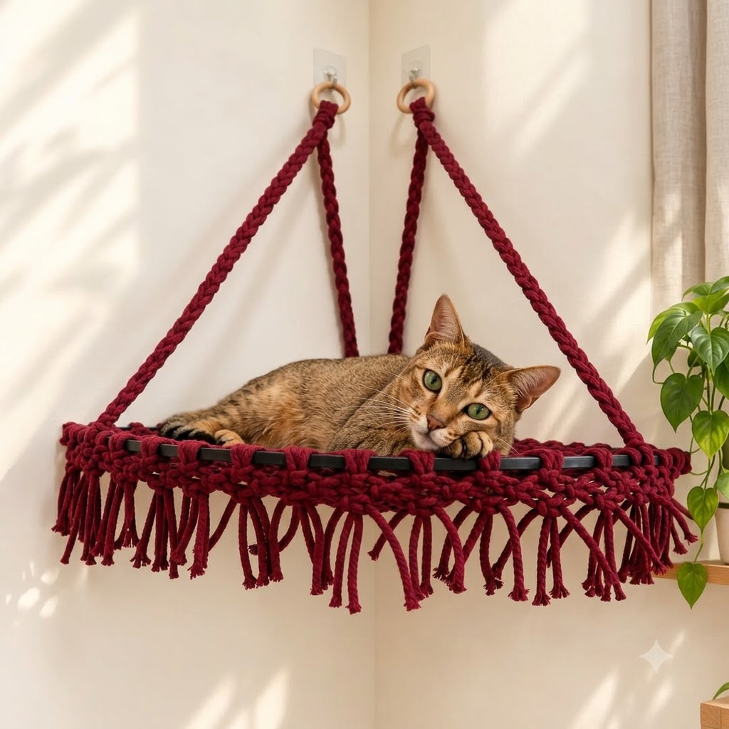 Soulpurrpose x Knotkar Handmade Corner Hammock
