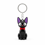 Jiji Black Cat Keychain | Ghibli-Inspired Anime Cat Charm | Cat Lover Gift