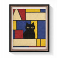 Black Cat Abstract Wall Art Scratcher Panel - Soulpurrpose