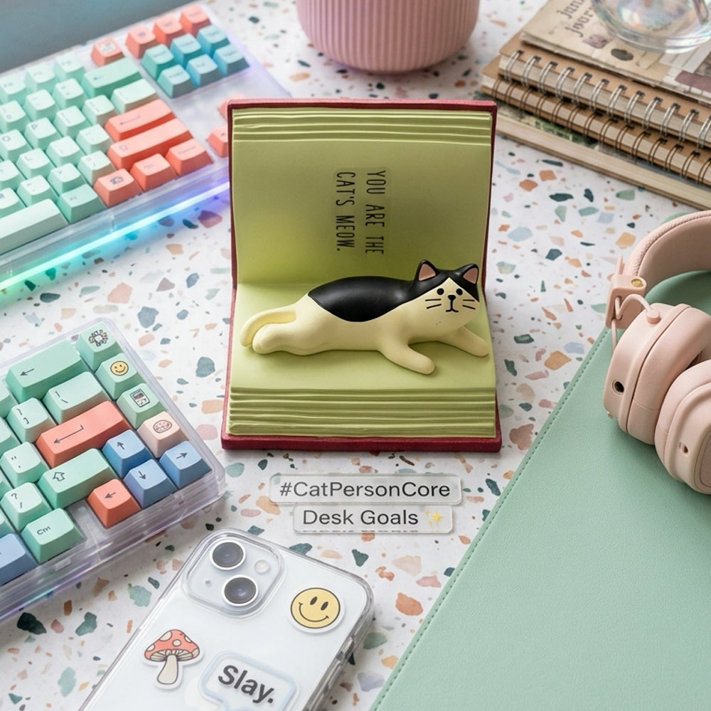 Cat Resin Mobile Phone Stand