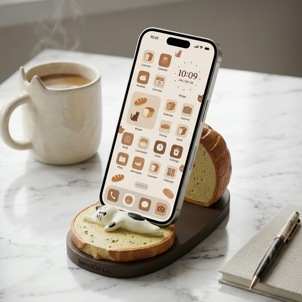 Cat Resin Mobile Phone Stand
