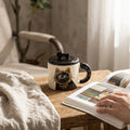 Ceramic Cat Mug with Lid