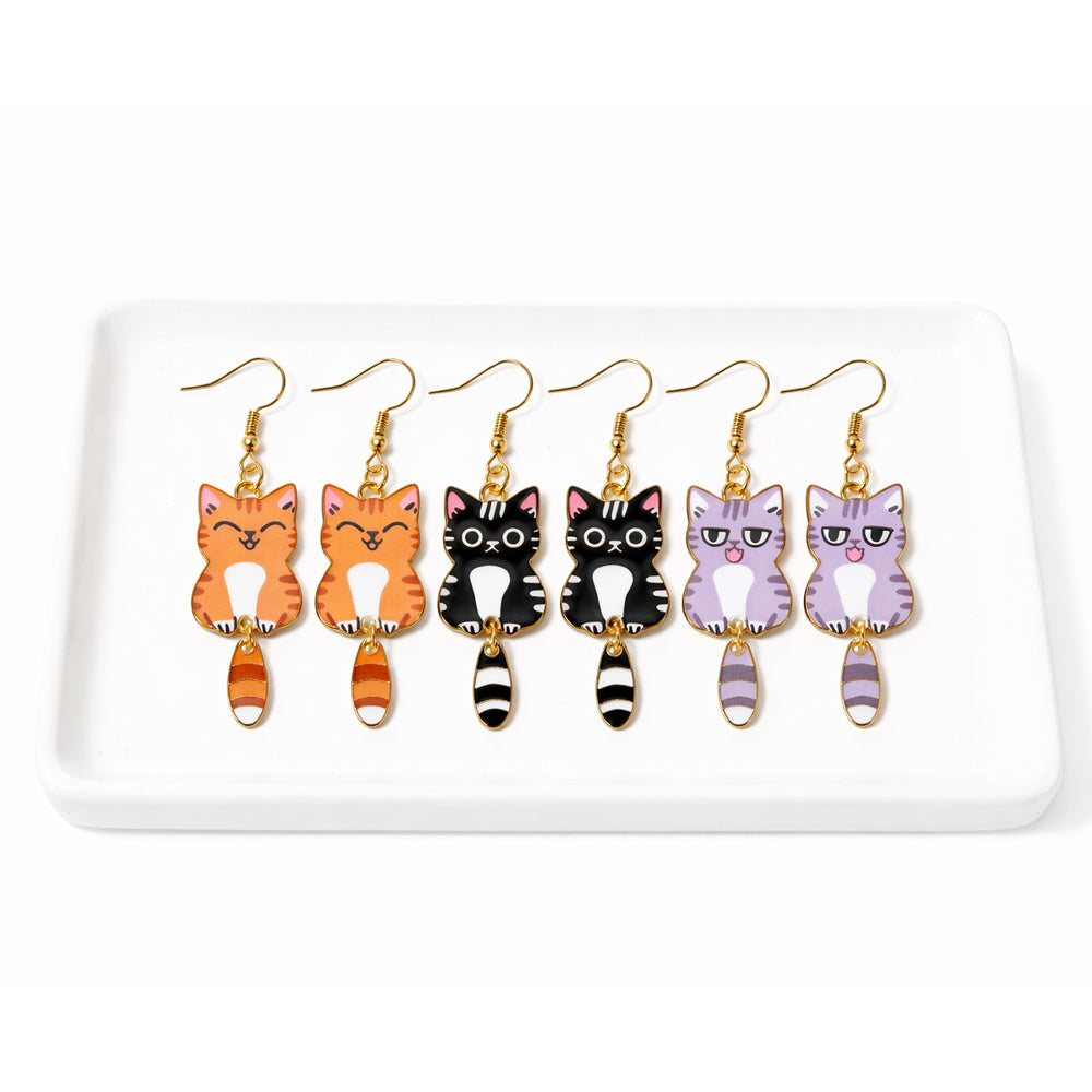Cat Shape Earrings – 1 Sets of 3 Pairs