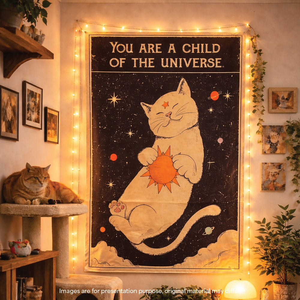 Cosmic Cat Tapestry (70x100 cm)