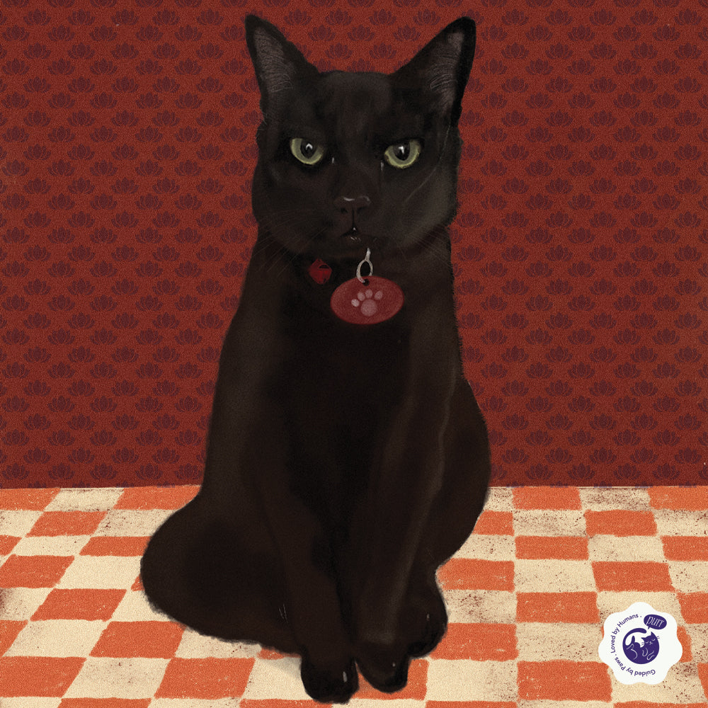 Custom Cat Portrait – Personalised Pet Portrait - Soulpurrpose