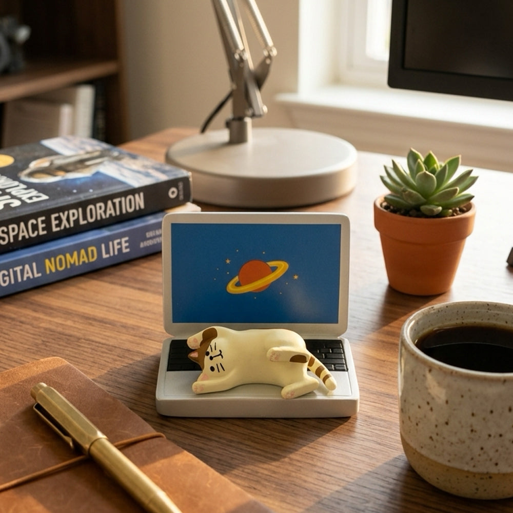 Cat Resin Mobile Phone Stand