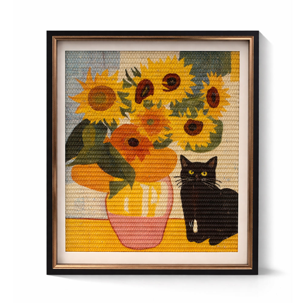 Sunflower Cat Wall Art Scratcher Panel - Soulpurrpose