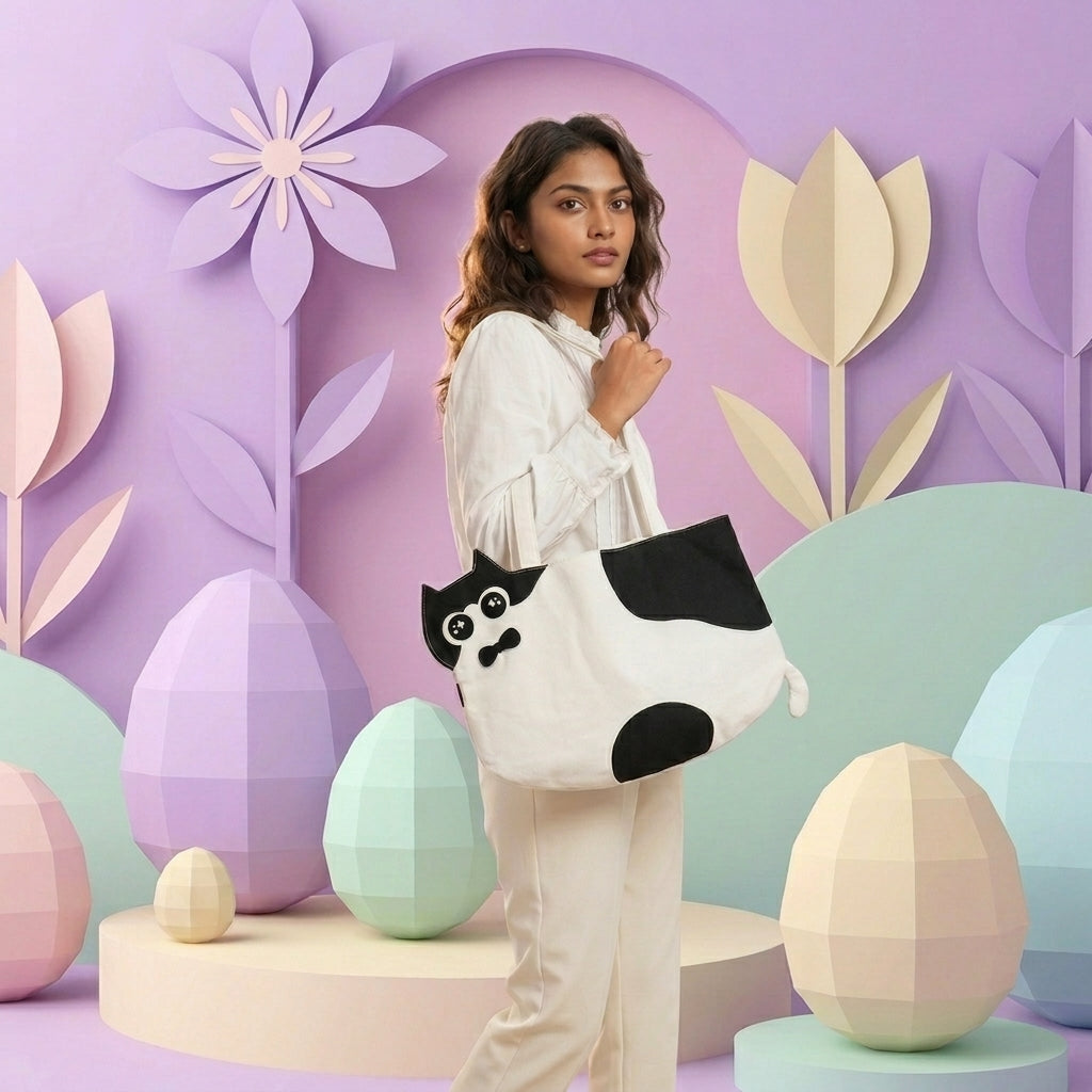 Cat Character Tote Bag