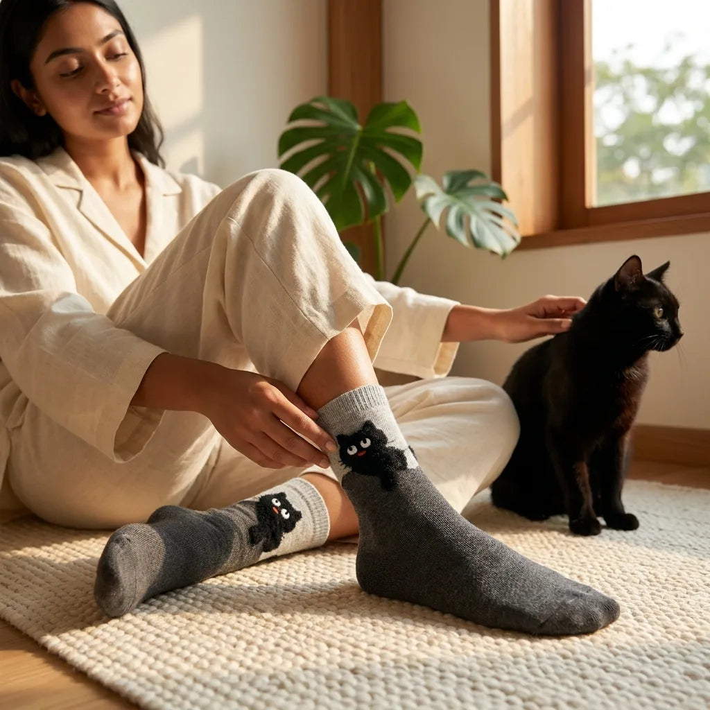 Purrfect Paws Cat Socks