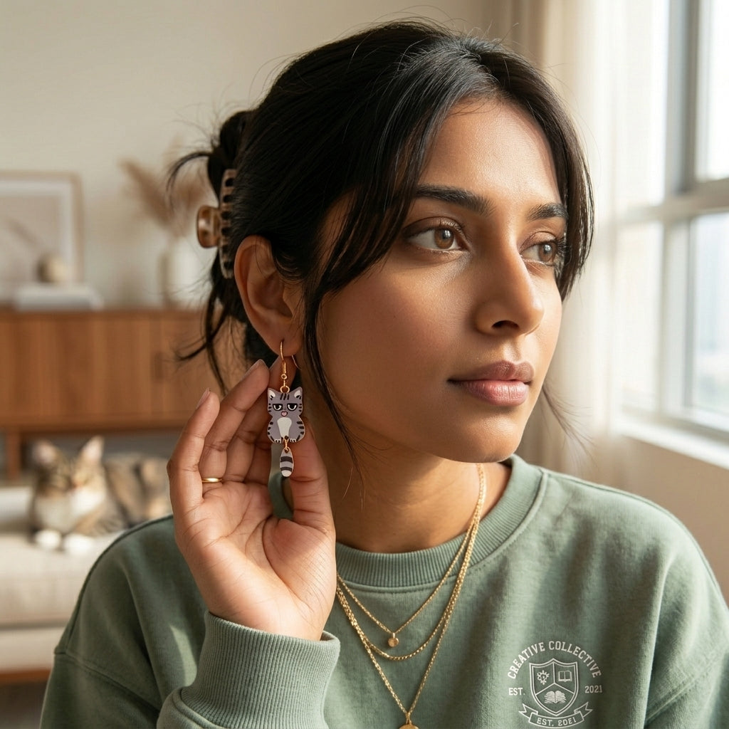 Cat Shape Earrings – 1 Sets of 3 Pairs