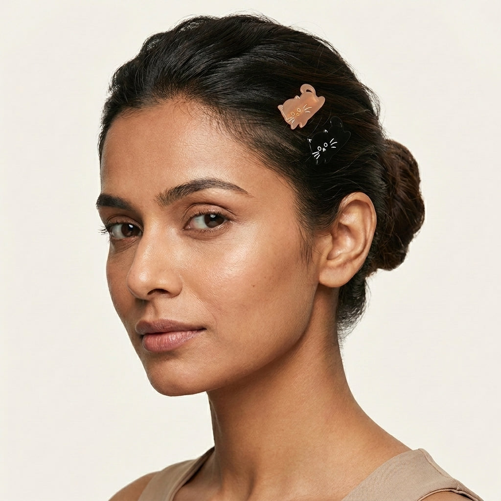 Cat Shape Hair Clips Set of 2