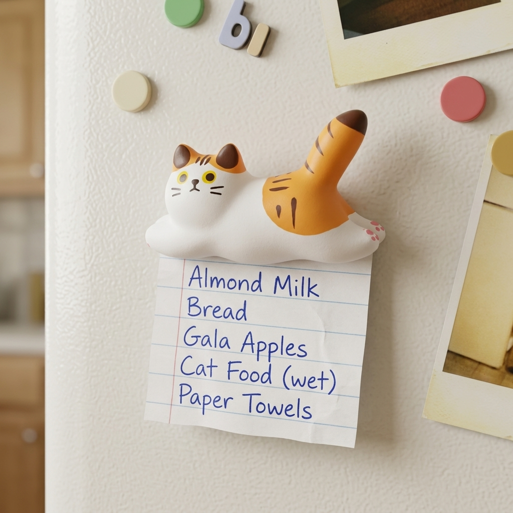 Ceramic Cat Fridge Magnet